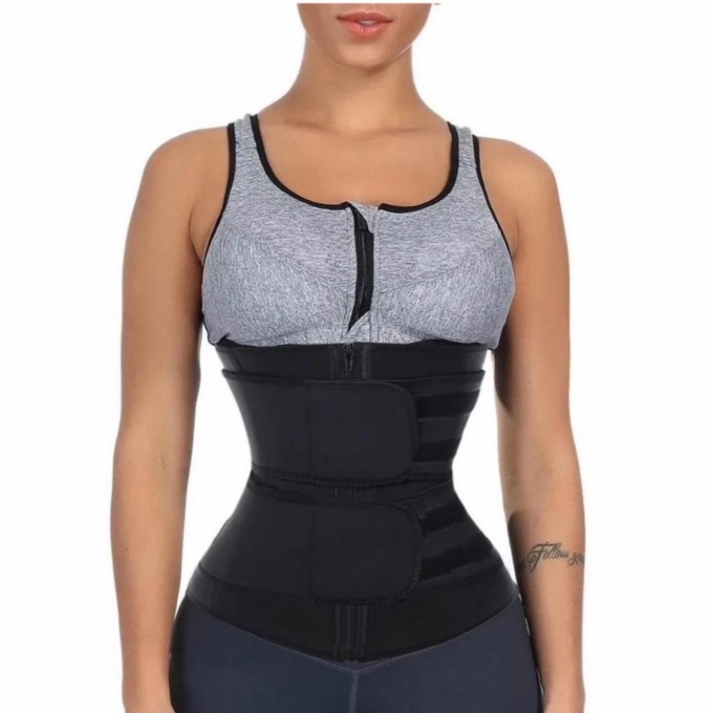 Waist Trainer for Women 2 Straps 7 Bones Workout Sauna Trimmer Exercise Corset - Picture 4 of 16